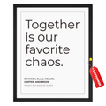 Personalized Favorite Chaos Print: Customized Family Name Poster and Canvas