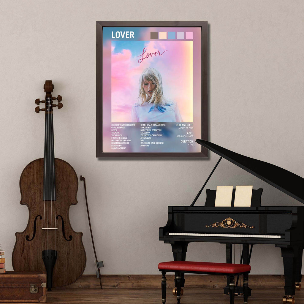 InkFlow Lover Album Poster - Vibrant Music Art Print, Stylish Wall Decor for Home or Office, Perfect Gift for Fans of Pop Music, Elegant Artwork for Music Lovers - 11x14 Unframed Canvas Wall Art - Infinity Beyond Crafts