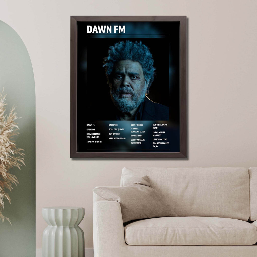 InkFlow Dawn FM Music Poster - Iconic Pop Art Print for Music Lovers, Inspirational Wall Decor for Home, Office, and Music Enthusiasts - 11x14 Unframed Canvas Wall Art - Infinity Beyond Crafts