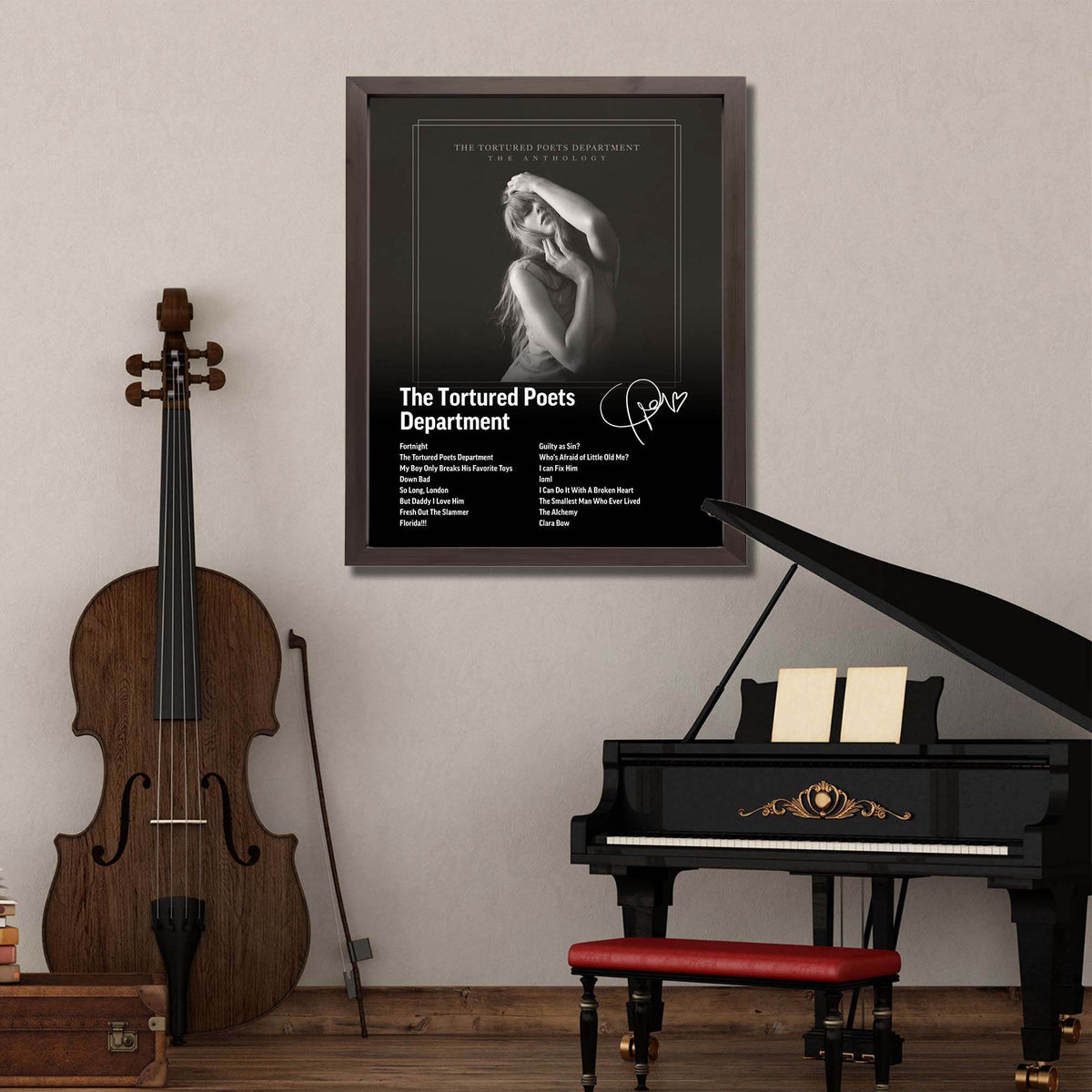 InkFlow The Poets Album Art Poster - Aesthetic Music Poster for Bedroom, Living Room, Office Decor - Modern Artwork for Music Lovers - 8x10 Unframed Canvas Wall Art - Infinity Beyond Crafts
