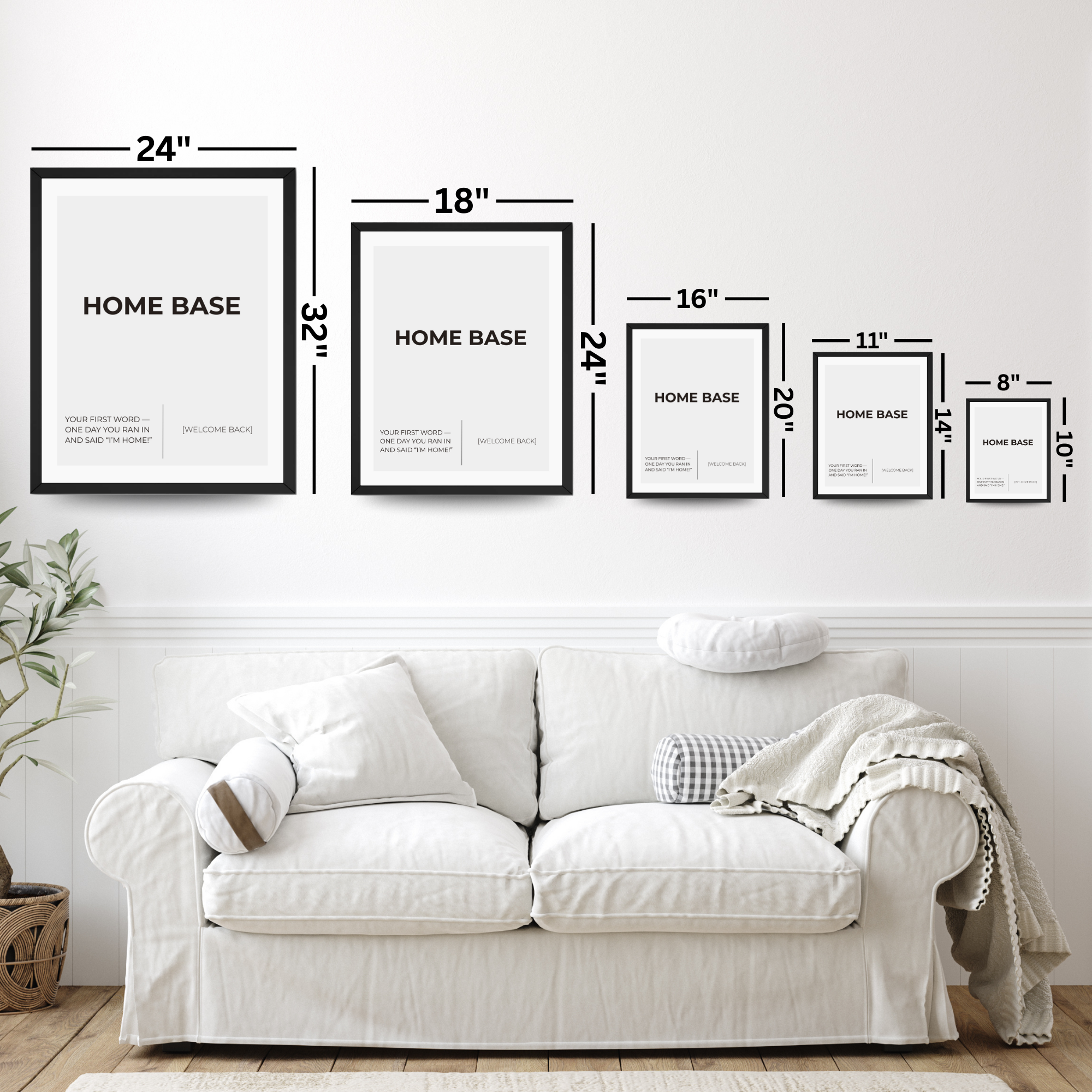 Personalized Family Wall Art Print: Custom Home Saying Poster and Canvas