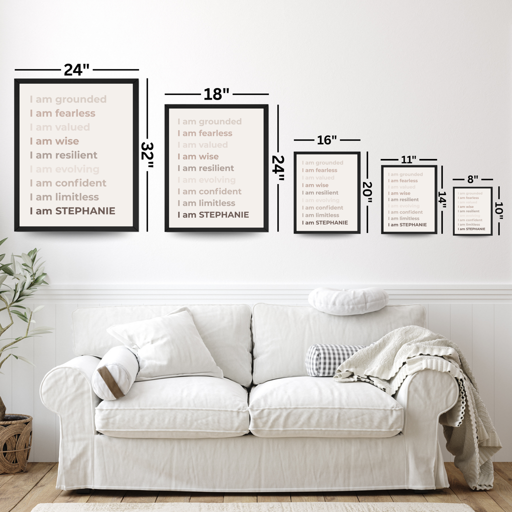 Personalized Affirmation Print - Custom Name Motivation Poster