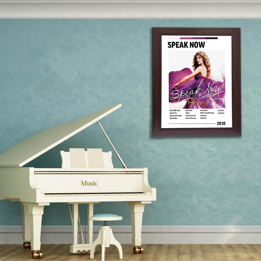 InkFlow Speak Now Album Poster - Classic Music Art Print, Elegant Wall Decor for Home or Office, Perfect Gift for Music Lovers, Stylish Decor for Fans of Music - 11x14 Unframed Canvas Wall Ar - Infinity Beyond Crafts