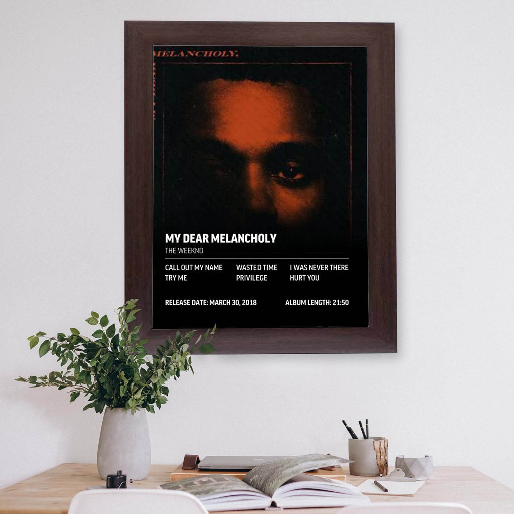 InkFlow My Dear Melancholy Music Poster - Iconic Pop Art Print for Music Lovers, Inspirational Wall Decor for Home, Office, and Music Enthusiasts - 8x10 Unframed Canvas Wall Art - Infinity Beyond Crafts