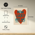 Red Mood "How Lucky Are We" Poster  - Unframed Wall Art