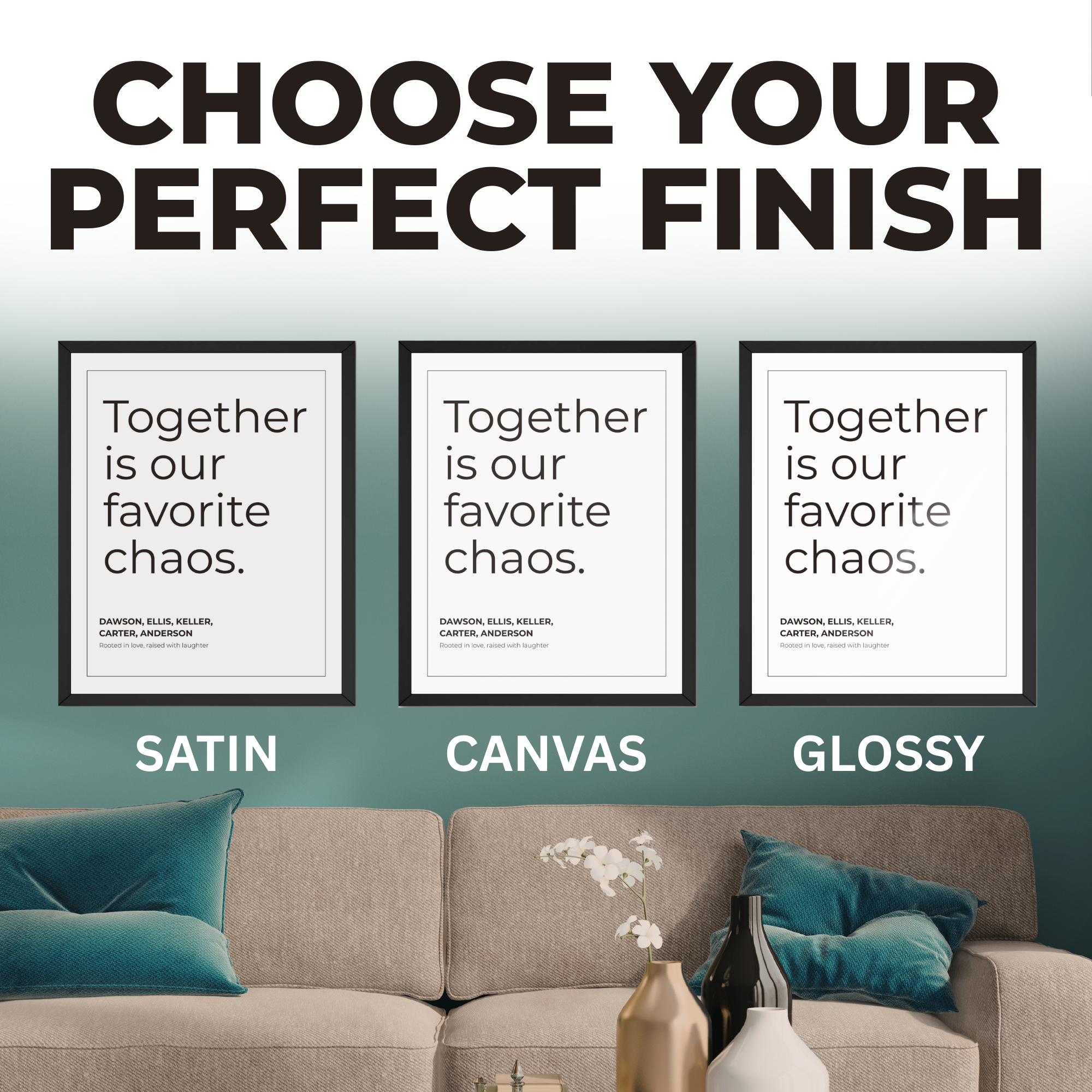 Personalized Favorite Chaos Print: Customized Family Name Poster and Canvas