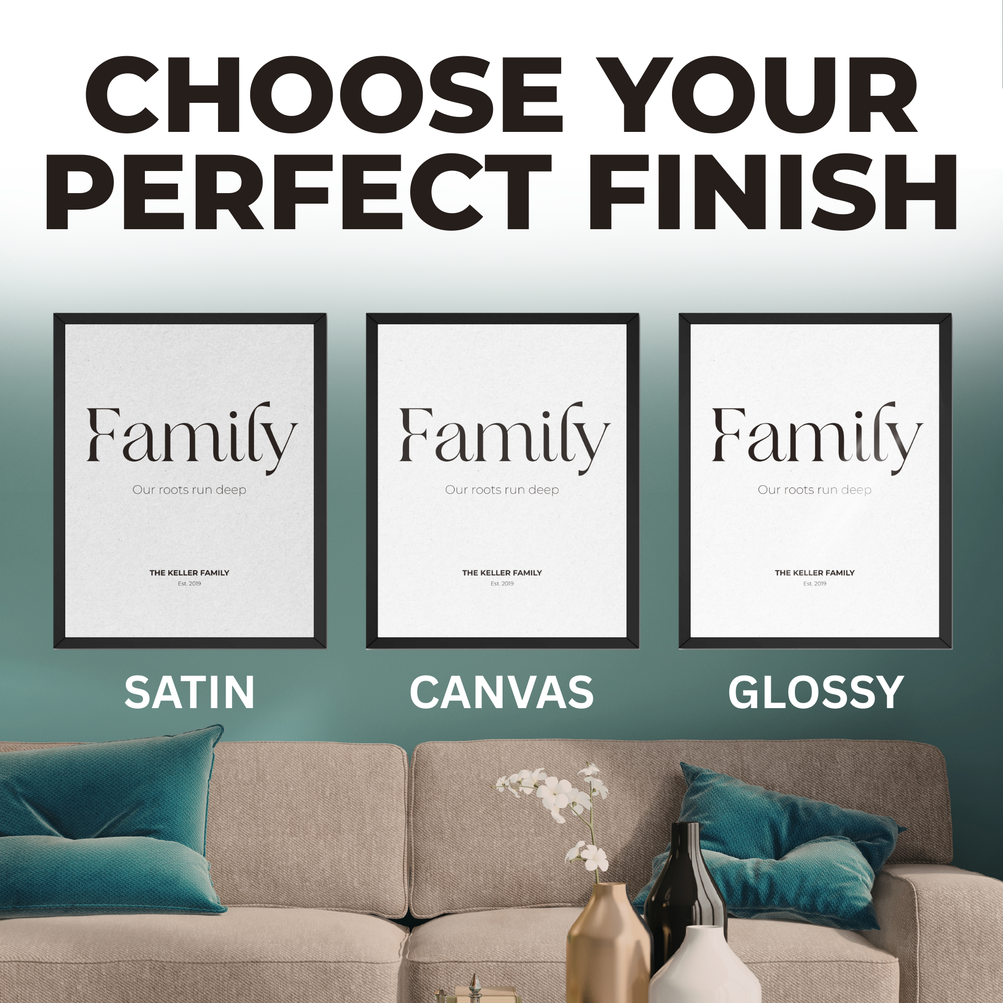Personalized Family Wall Art Print - Custom Roots Run Deep Poster