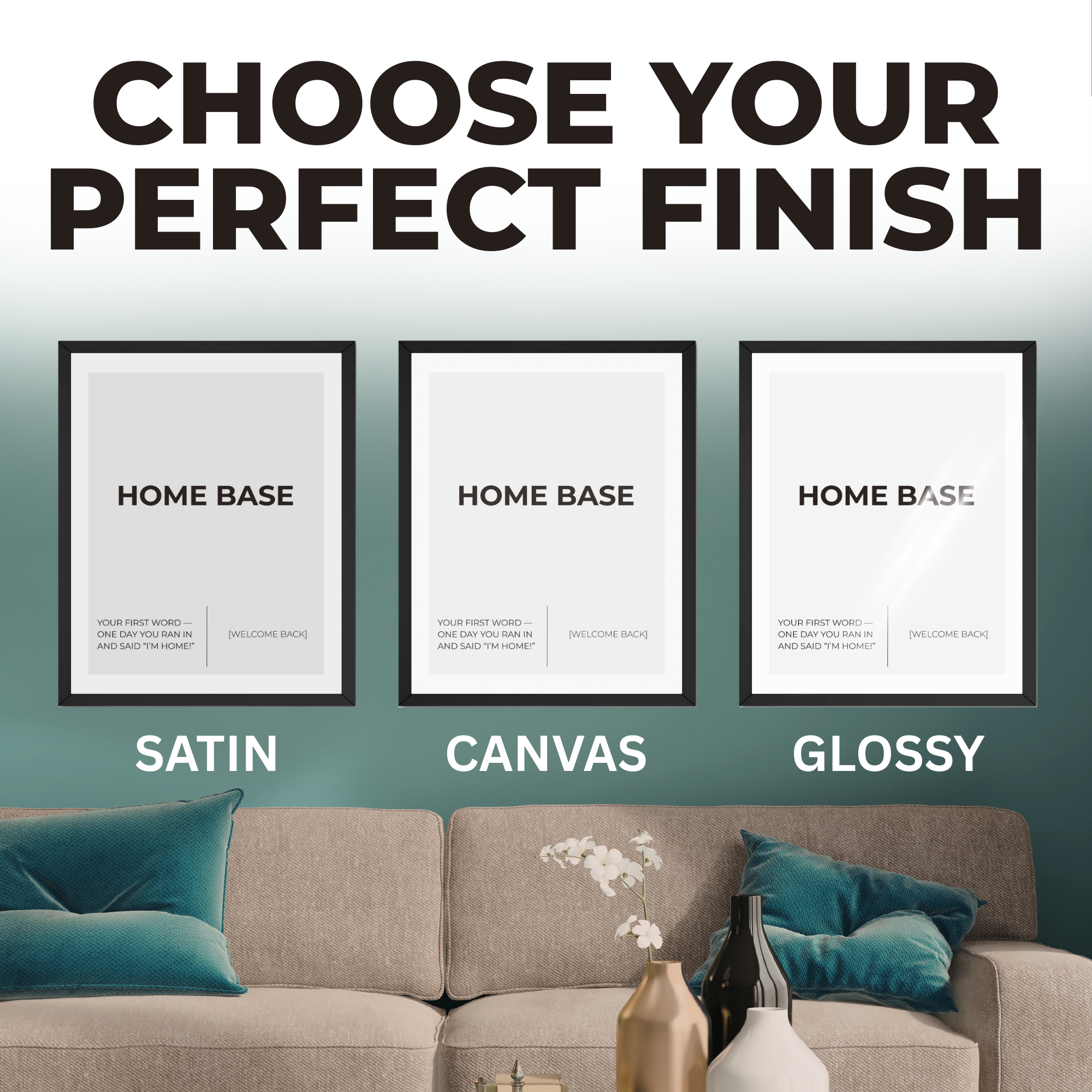 Personalized Family Wall Art Print: Custom Home Saying Poster and Canvas