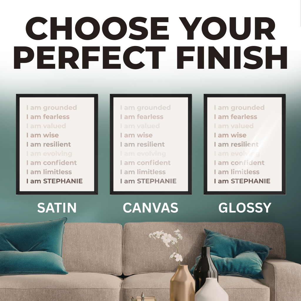 Personalized Affirmation Print - Custom Name Motivation Poster