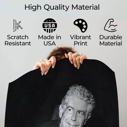InkFlow Anthony Bourdain Poster - Iconic Culinary Legend Wall Art, Inspirational Print for Food Lovers, Perfect for Kitchen, Dining Room, or Travel Enthusiasts - 8x10 Unframed Wall Art - Infinity Beyond Crafts
