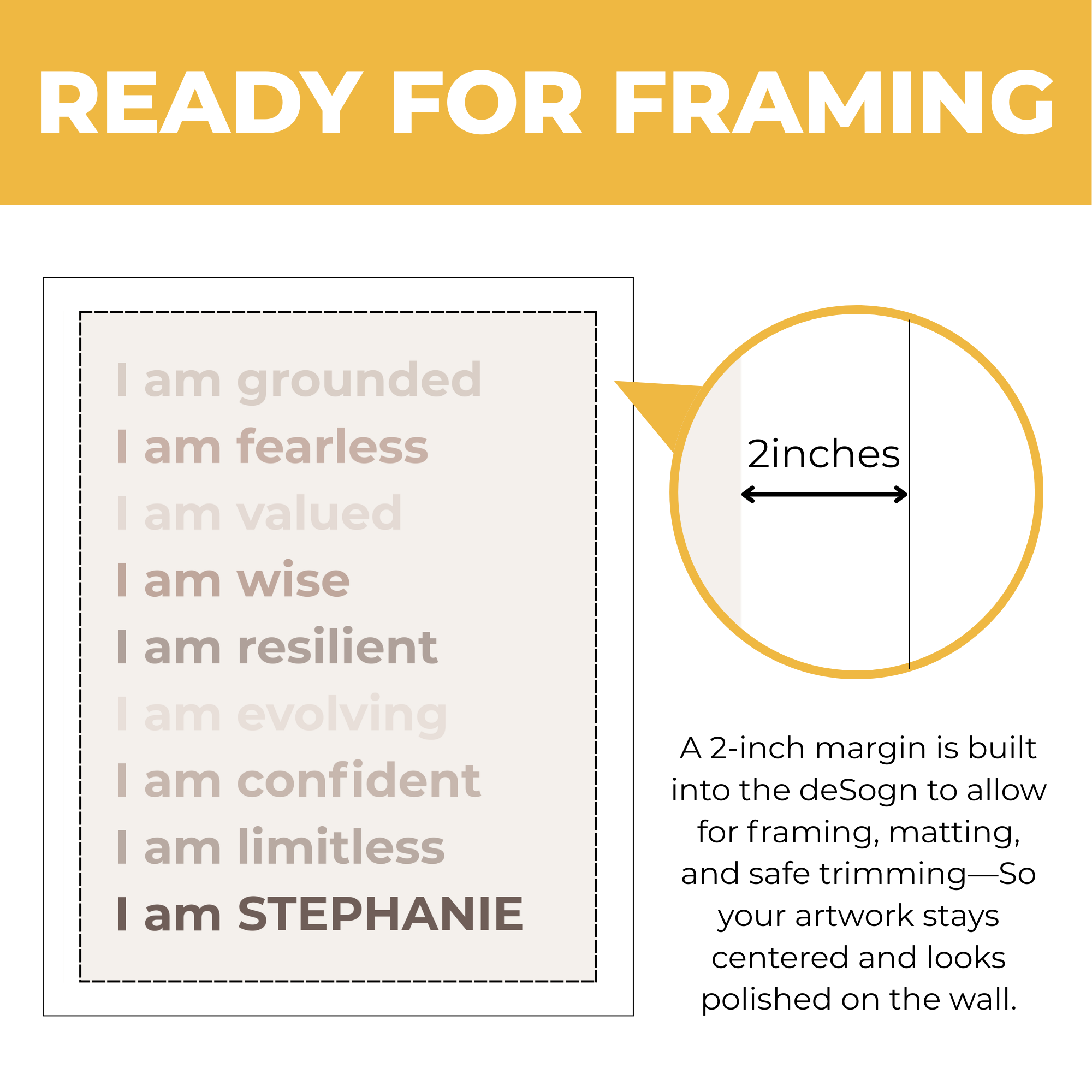 Personalized Affirmation Print - Custom Name Motivation Poster