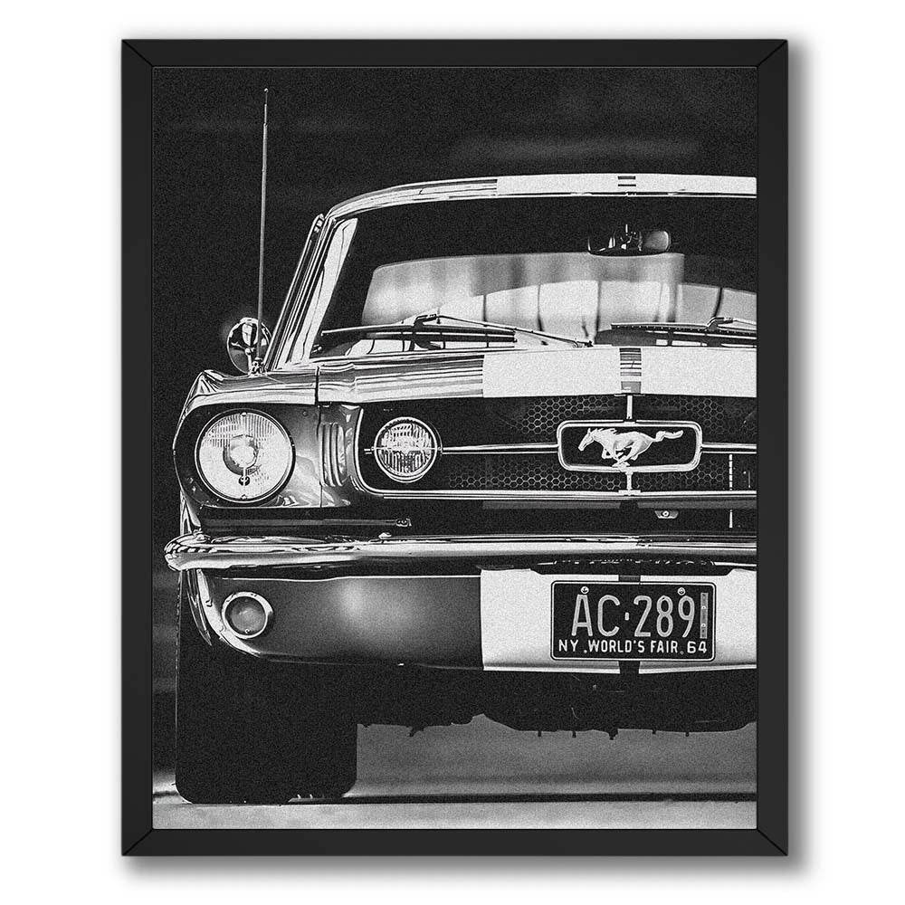 InkFlow Vintage Mustang Photography Poster - Classic Car Art Print for Automobile Enthusiasts, Retro Wall Decor for Home, Office, and Car Lovers - 8x10 Unframed Canvas Wall Art - Infinity Beyond Crafts
