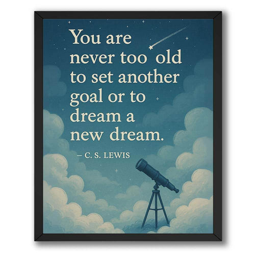 InkFlow C.S. Lewis Inspirational Quote Poster - Motivational Wall Art for Home, Office, Bedroom, Living Room Décor - Thought-Provoking Statement Piece - 8x10 Unframed Canvas Wall Art - Infinity Beyond Crafts