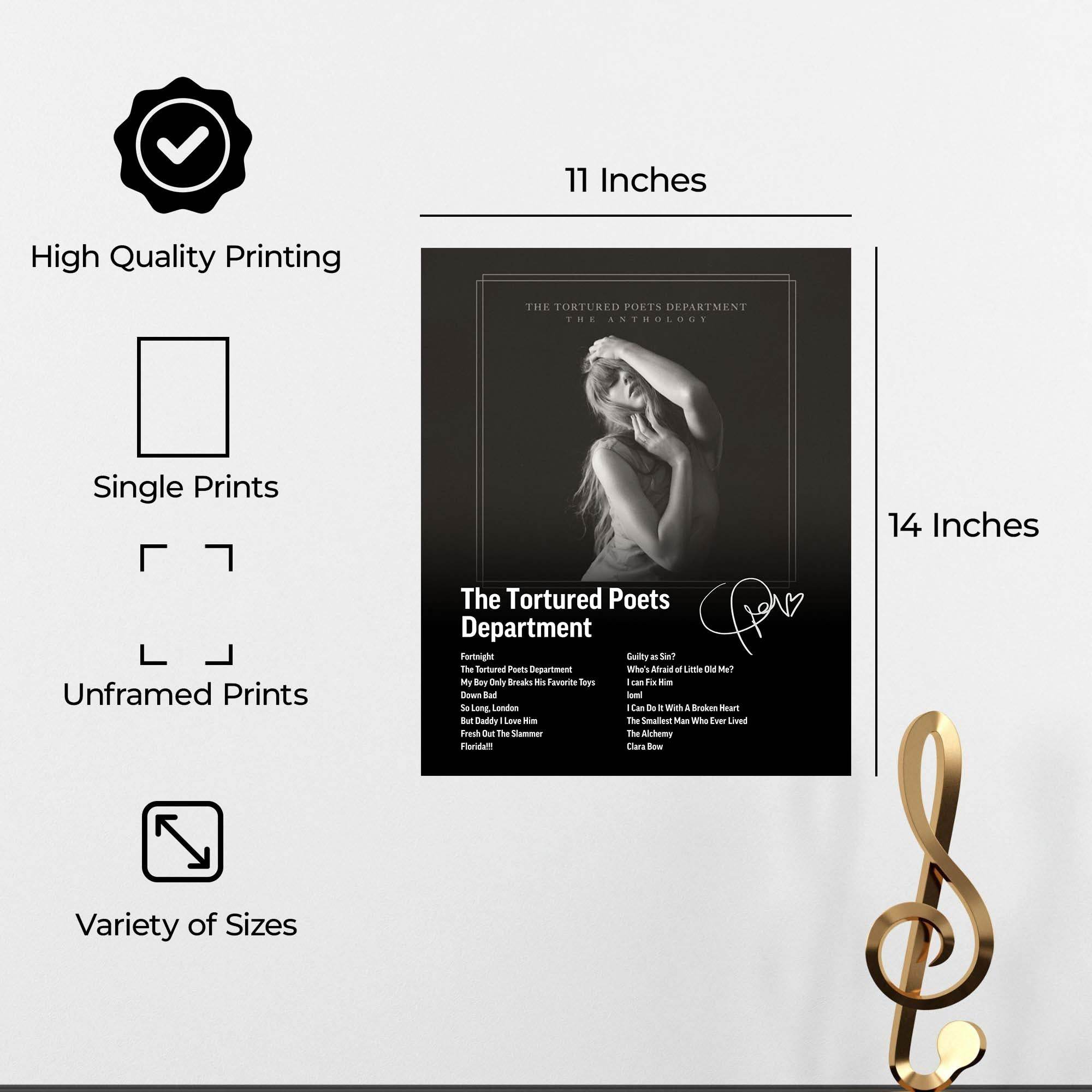 InkFlow The Poets Album Art Poster - Aesthetic Music Poster for Bedroom, Living Room, Office Decor - Modern Artwork for Music Lovers - 8x10 Unframed Canvas Wall Art - Infinity Beyond Crafts