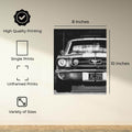 InkFlow Vintage Mustang Photography Poster - Classic Car Art Print for Automobile Enthusiasts, Retro Wall Decor for Home, Office, and Car Lovers - 8x10 Unframed Canvas Wall Art - Infinity Beyond Crafts
