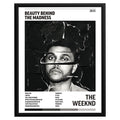 Beauty Behind the Madness music poster featuring black-and-white album-inspired artwork, track listing and 2015 detail