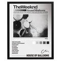 House of Balloons music poster featuring monochrome album-inspired artwork, balloon imagery and track-list typography