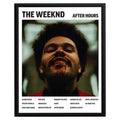 Wownic After Hours music poster featuring dramatic close-up portrait artwork, bold title typography and album track-list details