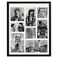 Wownic black and white expression collage poster featuring multiple funny, dramatic and surprised reaction portraits