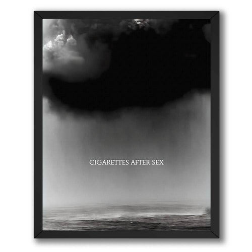 Wownic Cry music poster featuring stormy black-and-white ocean artwork and Cigarettes After Sex typography