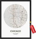 Wownic custom city map poster with Chicago city name, custom name and date