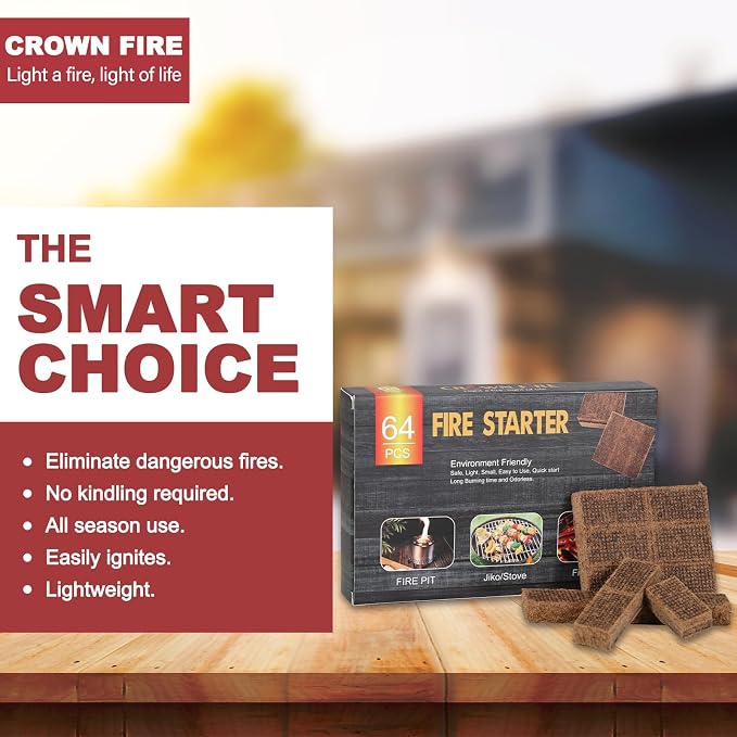 Wownic lightweight fire starters designed for easy ignition without traditional kindling