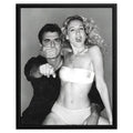 Wownic romantic couple poster featuring a playful black-and-white portrait with expressive editorial styling