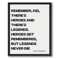 Wownic Sandlot quote poster featuring bold black motivational typography on a clean white background
