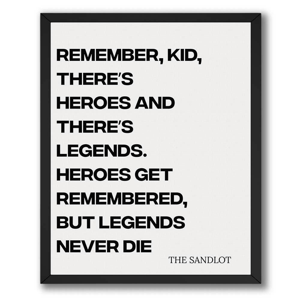 Wownic Sandlot quote poster featuring bold black motivational typography on a clean white background