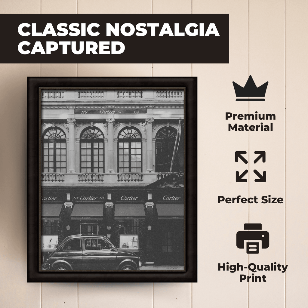 Wownic vintage storefront wall art showing premium material, balanced sizing and high-quality print presentation